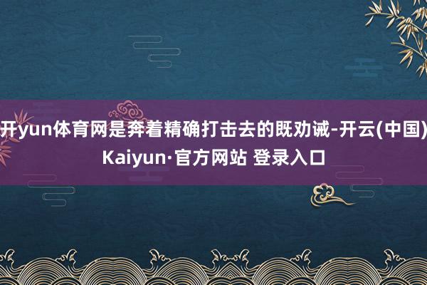 开yun体育网是奔着精确打击去的既劝诫-开云(中国)Kaiyun·官方网站 登录入口