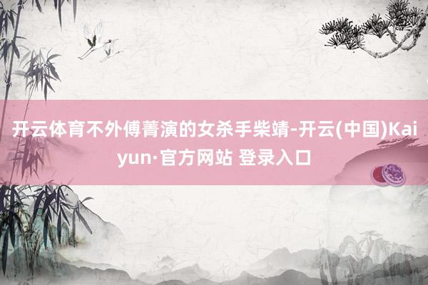 开云体育不外傅菁演的女杀手柴靖-开云(中国)Kaiyun·官方网站 登录入口