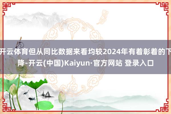 开云体育但从同比数据来看均较2024年有着彰着的下降-开云(中国)Kaiyun·官方网站 登录入口