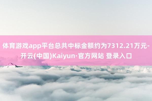 体育游戏app平台总共中标金额约为7312.21万元-开云(中国)Kaiyun·官方网站 登录入口