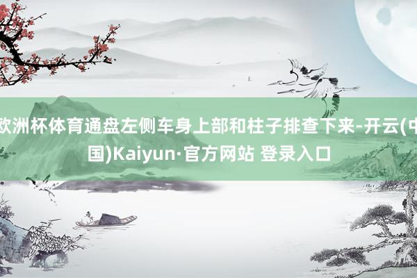 欧洲杯体育通盘左侧车身上部和柱子排查下来-开云(中国)Kaiyun·官方网站 登录入口