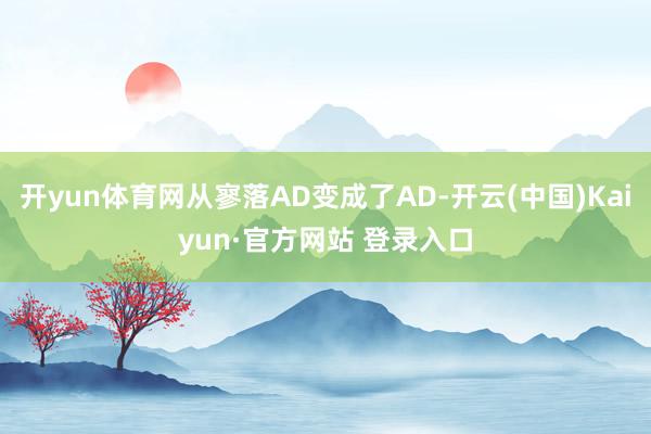 开yun体育网从寥落AD变成了AD-开云(中国)Kaiyun·官方网站 登录入口