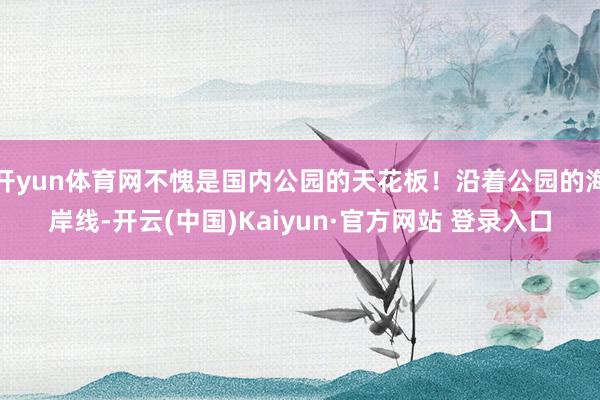 开yun体育网不愧是国内公园的天花板!沿着公园的海岸线-开云(中国)Kaiyun·官方网站 登录入口