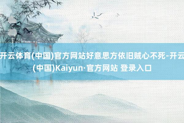 开云体育(中国)官方网站好意思方依旧贼心不死-开云(中国)Kaiyun·官方网站 登录入口