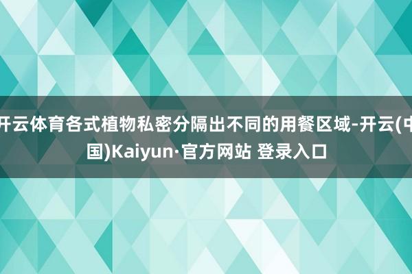 开云体育各式植物私密分隔出不同的用餐区域-开云(中国)Kaiyun·官方网站 登录入口