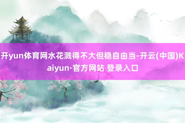 开yun体育网水花溅得不大但稳自由当-开云(中国)Kaiyun·官方网站 登录入口