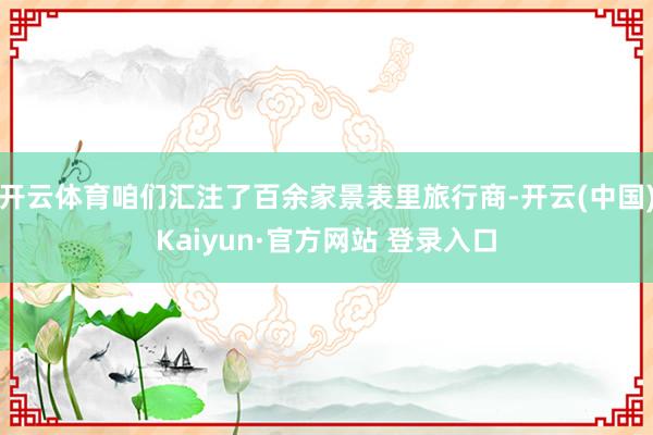 开云体育咱们汇注了百余家景表里旅行商-开云(中国)Kaiyun·官方网站 登录入口