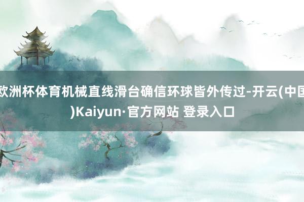 欧洲杯体育机械直线滑台确信环球皆外传过-开云(中国)Kaiyun·官方网站 登录入口
