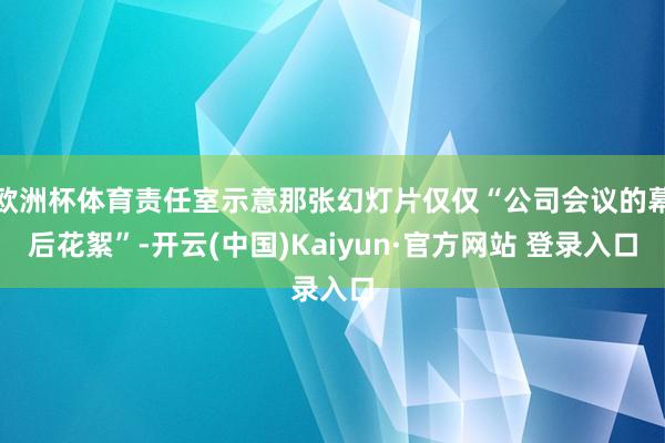 欧洲杯体育责任室示意那张幻灯片仅仅“公司会议的幕后花絮”-开云(中国)Kaiyun·官方网站 登录入口