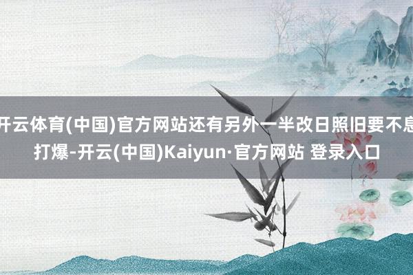 开云体育(中国)官方网站还有另外一半改日照旧要不息打爆-开云(中国)Kaiyun·官方网站 登录入口