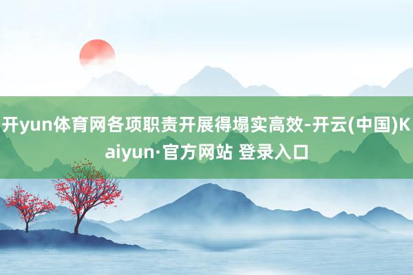 开yun体育网各项职责开展得塌实高效-开云(中国)Kaiyun·官方网站 登录入口